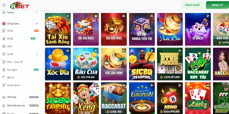 BBET - Nhà Cái Bứt Phá Với Kho Game Khủng Và Khuyến Mãi Lớn 2 Tổng hợp các sản phẩm làm mưa làm gió tại BBET